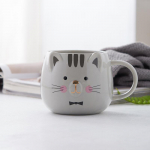 500ml Cartoon Animal Crown Cat kohvitass kaane ja lusikaga keraamiline kruus Couple Cup keraamiline kruus Kodu joogin&otilde;ud kruus 500ML
