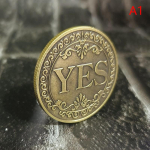 Creative Alloy Coin Collectible Yes Or No Challenge Decision Coin Art Collection Double Side Gift Commemorative Gold Coin A1