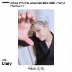 ATEEZ 11. minialbum Golden Hour Pt.2 To Diary For Ver Photocard Postkaart Mingi - Diary (Z)