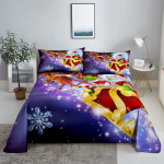 J&otilde;ulukelk 0,9/1,2/1,5/1,8/2,0m Digitaaltr&uuml;kk Pol&uuml;ester Voodi Lame Lakan Padjap&uuml;&uuml;riga Tr&uuml;kiga Voodipesukomplekt 150X230cm(2Pcs) gray