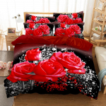 Roosiaia voodipesukomplekt Tekikotikomplekt 3D voodipesu Digitaaltr&uuml;kk Voodipesu Queen-suuruse voodipesukomplekt Moedisain US Twin(172x218cm)