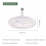 Laeventilaator koos tuledega Kaugjuhtimispuldiga E27 Konverteri alus 30W Nutikas kaugjuhtimispuldiga Laeventilaator LED-valgustusega elutuppa