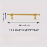 Antiikmessingist sahtlit&otilde;mbek&auml;epidemed, Vintage kapiukse k&auml;epidemed, Prantsuse stiilis kapibeslag 18cm kuldne