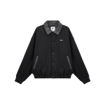 Nike Solo Villa Varsity Kraega Mugav Moodne Pikkade Varrukatega Jakk Meeste jakid Must Valge FZ1168-010 XXL black