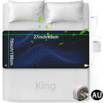 Voodi maandusmatt, 27''&times;78'', sisemine maandusalus parema une, valu ja stressi leevendamiseks, sisaldab maandusjuhet AU Plug must