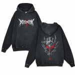 Anime Berserk Retro Pestud Pusad 100% Puuvillased Topid Black Acid Vintage Y2K Kapuutsiga sviitrid Oversize Hip Hop Meeste Pullover XXL must