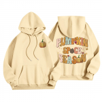 Naiste mood Naiste kerge pikkade varrukatega taskutega pullover Preppy graafiline kapuuts M