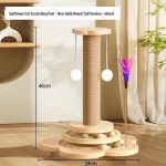 Vastupidav sisalkassi kriimustuspost ja t&otilde;ukepulk koos ronimisraamiga 4-in-1, heightened, not solid wood