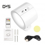 LED-seinalamp kaugjuhtimispuldiga, reguleeritava heledusega, v&auml;rvitemperatuuriga, laetav seinale kinnitatav voodilamp &ouml;&ouml;valgusti Regular Style