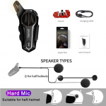 X1 Pro Mootorrattakiivri Intercom Peakomplekt Bluetooth IPX6 Veekindel Moter Interfon 2 S&otilde;itjale 1000M Interfon Kommunikaator