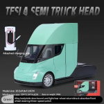 1:24 Tesla SEMI Veoauto Pea Haagise Mudel Simulatsioon Metallisulam Die-cast Heli ja Valgus Kingitus Poiste Kollektsioon Automudel Laste M&auml;nguasi