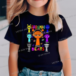 Sprunki Oren Beats Print Kids T-s&auml;rk 2025 Uus l&uuml;hikeste varrukatega kaelusega mood T-s&auml;rgid poisid t&uuml;drukud Incredibox m&auml;ngu multifilmi topsid 120