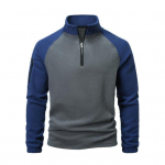 S&uuml;gistalv meeste top poolt&otilde;mblukuga krae, kaelus kaitsev Colorblock polaarfliis keskmise pikkusega pullover dressipluus t&auml;navar&otilde;ivaste kooli tutvumiseks M tumesinine v&auml;rv