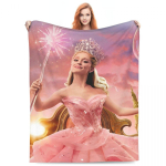 Kurja Elphaba &; Glinda Tonaalsed Soojad Pehmed Tekid Muusikaline Film 2024 Reisi Pl&uuml;&uuml;s Voodipesu Viska Naljakas Magamistoa Flanell Voodikate 30x40in