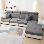 &Uuml;hev&auml;rviline libisemiskindel žakaardiivanikatte komplekt Standard single size taevasinine v&auml;rv