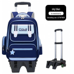 25 uut kerget suure mahutavusega k&auml;ruga koolikotti 1.-6. klassi poistele ja t&uuml;drukutele high-leg six-wheeled trolley taevasinine v&auml;rv