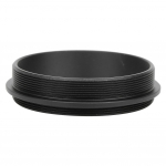 M48-M48 isasest isasest adapteri r&otilde;ngas alumiiniumsulamist must 48 mm keerme samm 0,75 mm tarvik