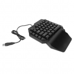 &Uuml;he k&auml;ega m&auml;nguriklaviatuur USB ergonoomilise disainiga RGB taustavalgustusega Plug and Play poolklaviatuur