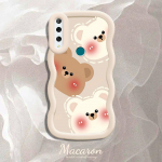 Maalitud mustriga Suure Laine &Auml;&auml;r Pehmest Silikoonist Materjalist Makroon Telefoni&uuml;mbris P&otilde;rutuskindel Kaitsev Kummist Kest iPhone'ile Huawei Honorile Infinixile Tecnole Honor X7B 5G valge