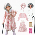 Laste rollim&auml;ngu 6-osaline komplekt Peo Cosplay kost&uuml;&uuml;m 110 roosa