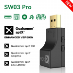 USB optiline fiiber APTX Bluetoothi ​​helisaatja aptX-Adaptive/HD/LL Hifi mitmepunktiline juhtmevaba adapter PS4/3 Xbox TV arvuti jaoks SW03 Pro