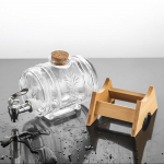 Viskiklaasist vaadimahuti kraaniga, &otilde;lle- ja mahliklaasist purk, spetsiaalne klaaspudel kraaniga, paksendatud joogivein, 1000 ml