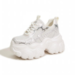 Naiste 2025 kevadised v&otilde;rk-dad-kingad paksude tallade, k&otilde;rguse suurendamise ja igale riietusele sobiva vabaajadisainiga Size 36 valge