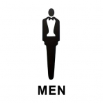 Matt akr&uuml;&uuml;l Vannitoa t&auml;his Kleepuv tualettruumi uks WC 3D meeste naiste m&auml;rk &Auml;rirestoran Kontor Hotelli pesuruumi sein Sootuvastus One Size Male kuldne