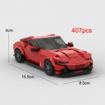 2024. aasta kuum MOC-kiirusega linnaautode t&scaron;empion, klassikaline superauto, ehitusplokid, tellistest v&otilde;idus&otilde;idu supertehnika, loominguline garaaži meisterdamise komplekt