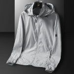 Meeste ja suve Ice Silk Sun Protection Clothing UV kaitse mantel M hall v&auml;rv
