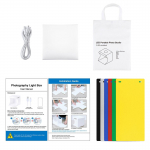 Mini 2 LED-paneeliga kokkupandav kaasaskantav 1100 LM valguse fotovalgustusstuudio pildistamistelgikarbi komplekt 6 v&auml;rvi taustaga