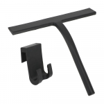 Silikoonist teraga ja hoidikukonksuga vannitoa, k&ouml;&ouml;gi, auto klaasipuhastaja, kaabits, aknaklaasi puhasti, du&scaron;ikaabits must