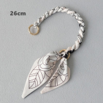 Uus mood kevadine naiste k&auml;ekotitarvikute osade ketid, eemaldatavad asendused, lillemustriga siidirihm, naiste meisterdamise kettkottide k&auml;epidemed 26CM valge