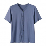 Meeste n&ouml;&ouml;bitav T-s&auml;rk &uuml;hev&auml;rviline V-kaelusega l&uuml;hikeste varrukatega T-s&auml;rk suvine vabaaja hingav &uuml;laosa igap&auml;evaseks kandmiseks t&auml;naval XL