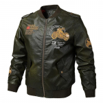 ChiliDay meeste nahkjakk Slim Fit mantel Meeste krae Jaqueta PU mantlid Biker jakid vabaaja mootorratta kunstkarusnahast jope fliis M