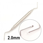 1 pc or 4 pcs Dental Implant Instrument Excavator Restorative Stainless Steel Dental Spoon Double Ends Tip with Saw tooth New Type 1 piece 2.0 mm