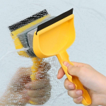Multi-functional Glass Cleaning Brush, Double-sided Brush for Bathroom Window Car Window Mirror Cleaning Household Cleaning Tool sinine
