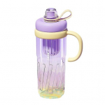 Korduvkasutatav joogikruus j&auml;&auml;kohvitass gradientv&auml;rviga smuutikruus 950ml joogitops k&otilde;rrega lekkekindel BPA-vaba plasttops &otilde;pilastele 950ml lilla