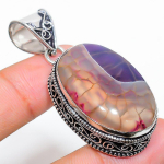 Solar Quartz Handmade 925 Sterling Silver Jewelry Pendant 2.05 t5h09
