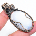 Dendrite Opal Handmade Copper Wire Wrap Jewelry Pendant 2.48 m7j91