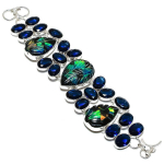 Mystic Topaz, Topaz Handmade 925 Sterling Silver Bracelet 7-8 r2t91