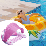Inflatable Pool Float with Large Canopy Bed for Water Funs Party Travel green