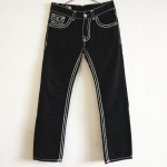 Unisex Meeste Retro Gooti Teksap&uuml;ksid Naiste Y2K Vabaaja Sirged Street Naiste Denim P&uuml;ksid Hip Hop K&otilde;rge V&ouml;&ouml;koht Daami P&uuml;ksid S must