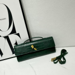 Elegantne k&auml;sitsi kootud &otilde;htune baguette-kott metallist lukuga - Naiste &otilde;la- v&otilde;i kaenlaalune k&auml;ekott Upgraded Gift Box