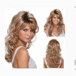 S&uuml;nteetiline juukseblond parukas pikk lokkis tukkidega parukas naistele loomulik moodsas stiilis sasisoeng kihiline parukas cosplay kuumakindel