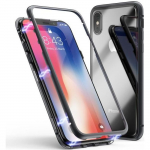 Coque Magn&eacute;tique - Phonillico&reg; - iPhone XS - Verre Tremp&eacute; - Protection &Eacute;cran - R&eacute;sistant aux Rayures
