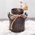 1 tk Shabby Chic metallist rauast dekoratiivne vintage maal&auml;hedane vaas piimakann magamistoa k&ouml;&ouml;gi jaoks L
