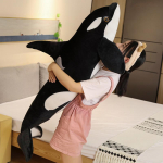 suur killer vaala nukk-padi vaal Orcinus orca mustvalge vaal pehme m&auml;nguasi nukk hai lapsed poisid t&uuml;drukud pehmed m&auml;nguasjad 75cm