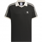 Adidas Originals Logo Ameerika Kolledži stiilis triibuline l&uuml;hikeste varrukatega polos&auml;rk Meeste polos&auml;rgid Must JV9266 L