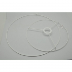 Ens. Armature abat-jour suspension conique &Oslash;20 &Oslash;35 cm valge